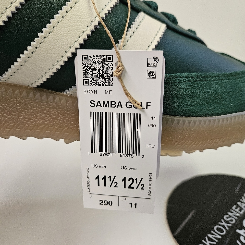 Adidas Samba Golf Collegiate Green White Gum Suede JP8652 Men's Size 11.5 - Picture 6 of 7